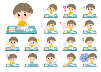 Yellow clothing boy_study