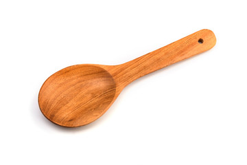 wooden spoon isolated on white background