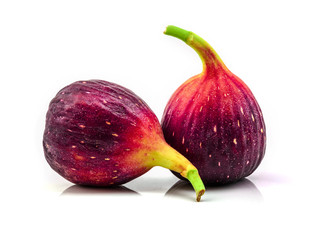 fresh figs isolated on white background