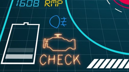 Futuristic interface/Digital screen/Ultra detailed abstract digital background. Blinking and switching indicators and statuses showing work of command center,processing big data, machine deep learning - Powered by Adobe