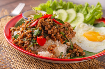 rice with meat and vegetables