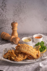 fish and chips with french fries