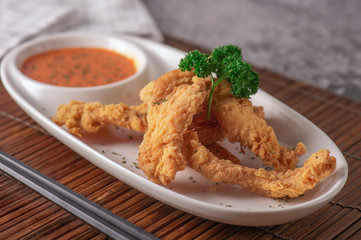 fried chicken with sauce