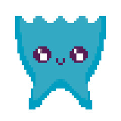 Fototapeta premium video game pixelate creature icon vector ilustrate