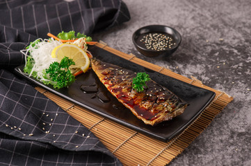 sushi on plate