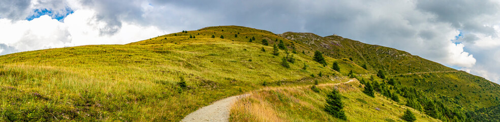 Naklejka premium View of the Monte Helmet refuge, near Sesto in Trentino Alto Adige - Italy