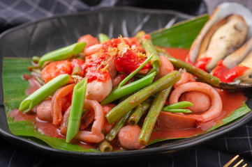 vegetables in a pan