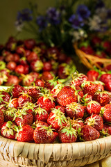 Strawberries in a basket