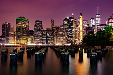 Lower Manhattan at night