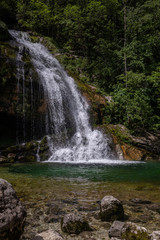 Fototapeta na wymiar waterfall in deep forest 