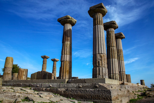 Assos ancient city and Athena Temple in Behramkale, Ayvacik