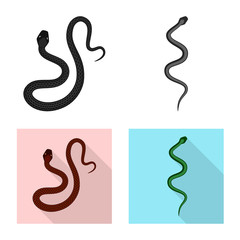 Obraz premium Vector illustration of mammal and danger symbol. Collection of mammal and medicine vector icon for stock.