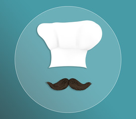 Sombrero con bigotes de chef - 271825334