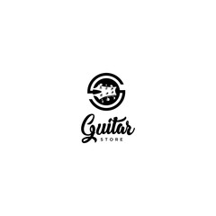 guitar store logo with letter S