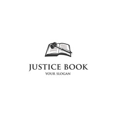Fototapeta na wymiar justice book logo
