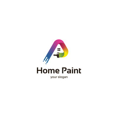 colorful  home paint logo