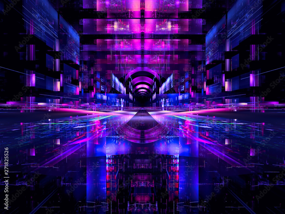 Wall mural virtual reality background - abstract digitally generated image