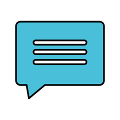 speech bubble message isolated icon