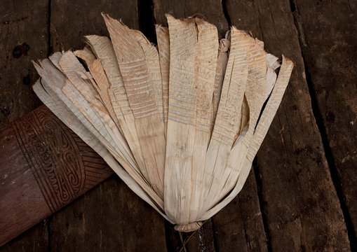 Dried Banana Leaves Used As Local Money, Trobriand Island, Papua New Guinea