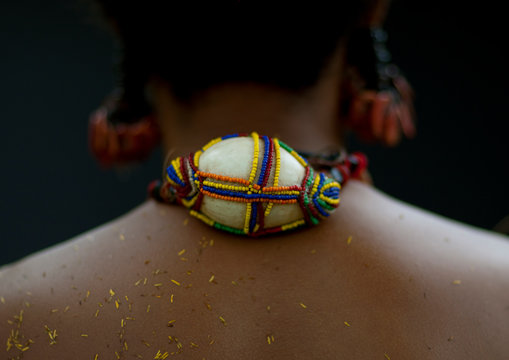 Shell Necklace Of A Female Tribal Dancer In Trobriand Island, Papua New Guinea