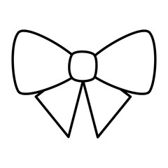 cute bow decorative isolated icon