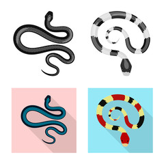 Obraz premium Isolated object of mammal and danger symbol. Collection of mammal and medicine vector icon for stock.