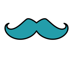 comic mustache style hipster icon
