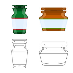 Vector design of retail and healthcare symbol. Set of retail and wellness vector icon for stock.