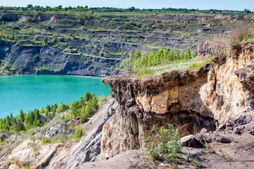 Quarry flooded with turquoise water
