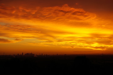 Sunrise Frankfurt Skyline