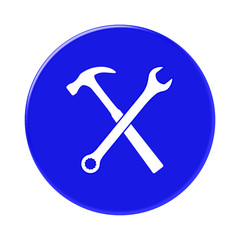 klucz i młotek ikona