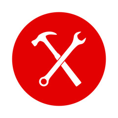 klucz i młotek ikona