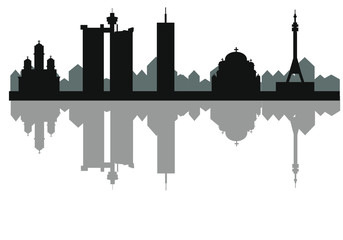 City skyline of Belgrade in the Republic of Serbia
