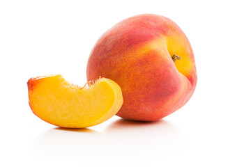 Sweet peaches fruit.