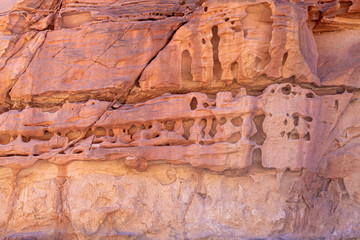 Surface of sand wall in desert