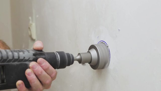 SDS plus shank hole saw cutter concrete cement stone wall drill bit with wrench - carbide rotary hammer core bit for masonry and concrete drilling