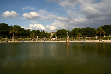 view of Luxembourg Gardens in Paris France