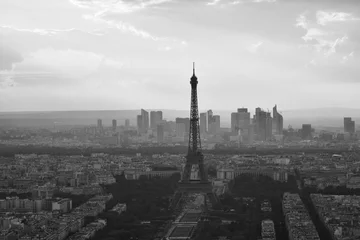 Fototapeten Luftaufnahme von Paris Frankreich bei Sonnenuntergang © Silvano Sarrocco