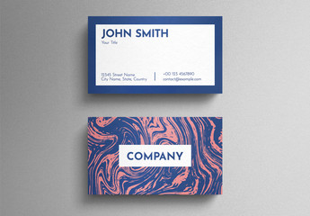 Graphic Liquid Pattern Business Card Layout