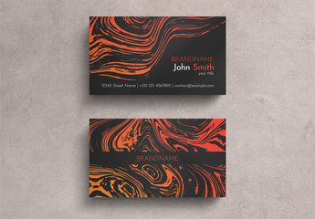 Colorful Liquid Graphic Business Card Layout