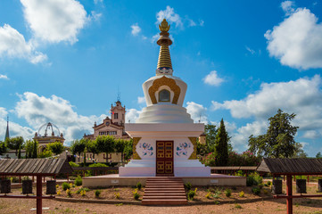 Fototapeta premium Sakya Tashi Ling monastery in Garraf, Barcelona (Spain)