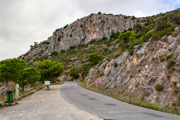 Garraf solid mountain in Barcelona, Catalonia, Spain.