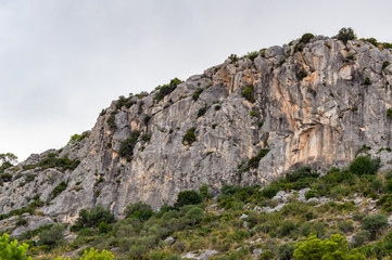 Fototapeta na wymiar Garraf solid mountain in Barcelona, Catalonia, Spain.