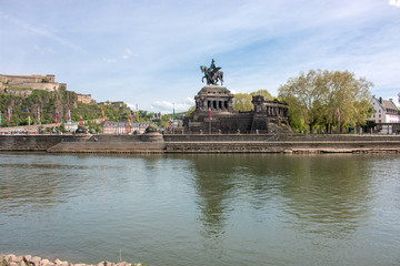 Festung Ehrenbreitstein (fortress of honor / Festung Ehrenbreitstein) at the German Corner in Koblenz Rhineland Palatinate