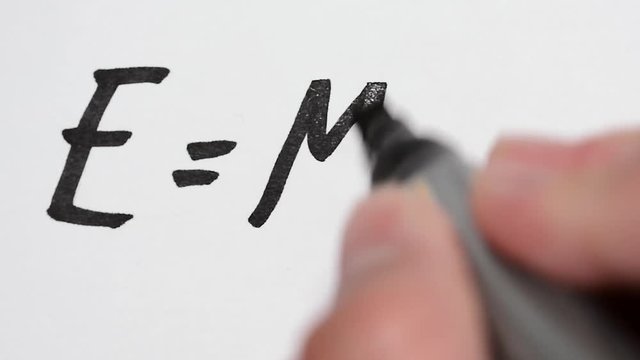 writing theory of relativity formula