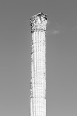 Column of Phocas in Roman Forum archeological site, Rome, Italy