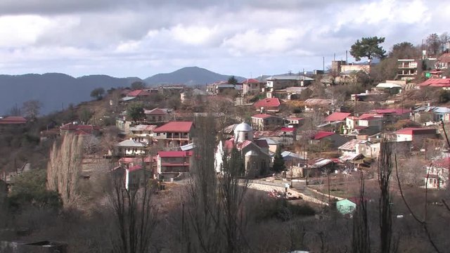 Pano Panaya village and Trodos Mountains, Cyprus