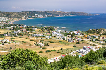 Obraz premium Faliraki Beach. Greece, Island, Rhodes, South Aegean