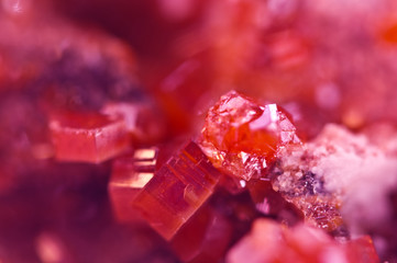 Background for projects. Crystals in color 16-1546 Living Coral.  Macro