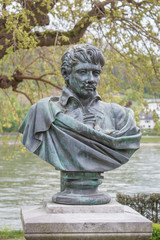 Obraz premium Max von Schenkendorf bust Koblenz Rhineland Palatinate Germany